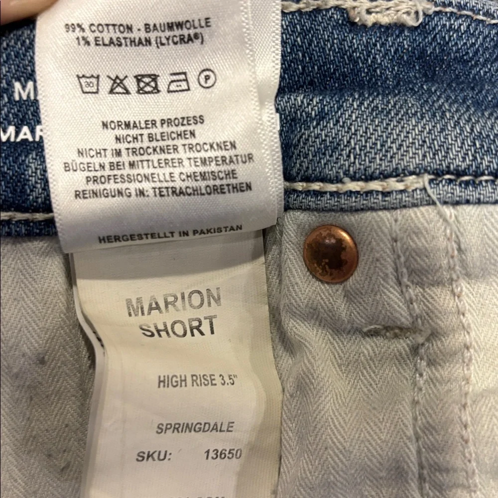 DL1961 Women’s Blue Denim High Waist Marion Short‎ Size 31” - Picture 10 of 10